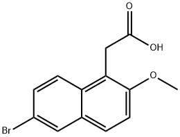 (6-ブロモ-2-メトキシ-1-ナフチル)酢酸 化学構造式