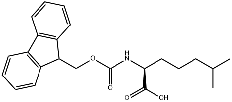 (S)-2-((((9H-芴-9-基)甲氧基)羰基)氨基)-6-甲基庚酸, 329270-51-1, 结构式