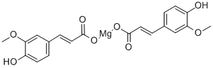 ビス(4-ヒドロキシ-3-メトキシけい皮酸)マグネシウム 化学構造式