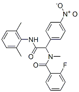 Benzeneacetamide, N-(2,6-dimethylphenyl)-alpha-[(2-fluorobenzoyl)methylamino]-4-nitro- (9CI) 结构式