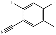 2,4-二氟-5-甲基苯腈, 329314-68-3, 结构式