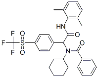 Benzeneacetamide, alpha-(benzoylcyclohexylamino)-N-(2,6-dimethylphenyl)-4-[(trifluoromethyl)sulfonyl]- (9CI)|