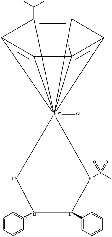 (S,S)-N-Methylsulfonyl-1,2-diphenylethanediaMine(chloro)(p-cyMene)rutheniuM(II) Struktur