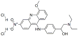 2-diethylamino-1-[4-[(5-methoxy-3-nitro-acridin-9-yl)amino]phenyl]etha nol dihydrochloride Struktur