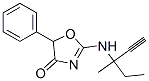 2-[(1-Ethyl-1-methyl-2-propynyl)amino]-5-phenyl-2-oxazolin-4-one 结构式