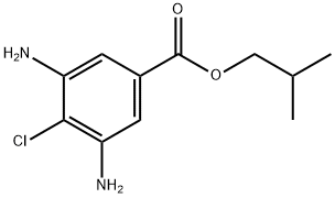 4-氯-3,5-二氨基苯甲酸异丁酯,32961-44-7,结构式