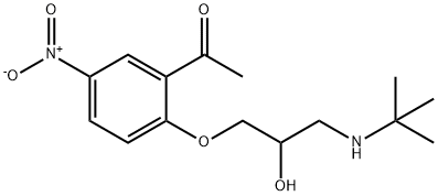 5-Nitro-2-(3-(tert-butylaMino)-2-hydroxypropoxy)acetophenone Structure