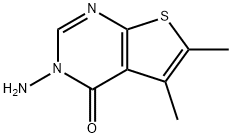 3-氨基-5,6-二甲基-3H-噻吩[2,3-D]嘧啶-4-酮 结构式