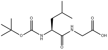 N-(TERT-ブチルトキシカルボニル)-L-ロイシルグリシン 化学構造式