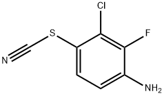 3-クロロ-2-フルオロ-4-チオシアナトアニリン 化学構造式