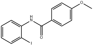 N-(2-ヨードフェニル)-4-メトキシベンズアミド 化学構造式