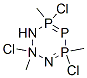 2,4,6-trichloro-2,2,4,4,6,6-hexahydro-2,4,6-trimethyl-1,2,3,4,5,6-triazatriphosphorine Struktur