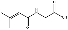 N -(3 -甲基- 1 -氧代- 2 -丁烯基)氨基乙酸,33008-07-0,结构式