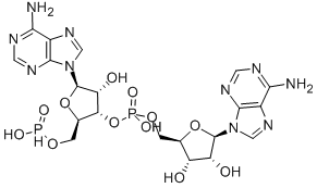 Adenosine, adenylyl-(3'->5')-, mono(hydrogen phosphonate) (ester) Structure