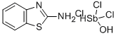 Benzothiazole, 2-amino-, mono(trichlorohydroxyantimonate(1-)) 化学構造式