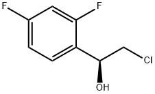 (1S)-2-CHLORO-1-(2,4-DIFLUOROPHENYL)ETHANOL 化学構造式