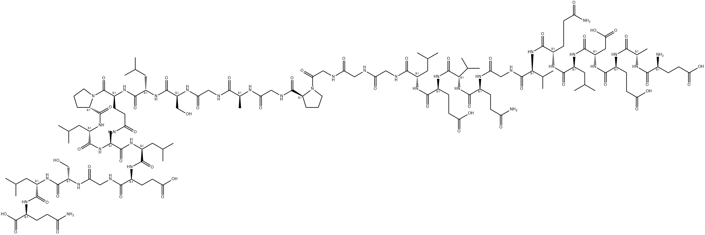 C-PEPTIDE (3-33), HUMAN, 33017-11-7, 结构式