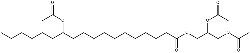 12-(乙酰氧基)硬脂酸,2,3双(乙酰氧基)丙烯酯, 330198-91-9, 结构式