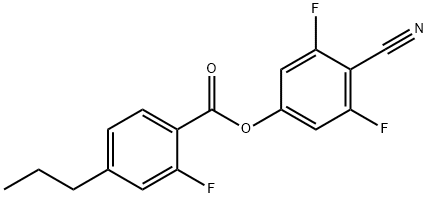 Benzoic acid, 2-fluoro-4-propyl-, 4-cyano-3,5-difluorophenyl ester 结构式