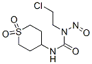 4-[3-(2-Chloroethyl)-3-nitrosoureido]tetrahydro-2H-thiopyran 1,1-dioxide Structure