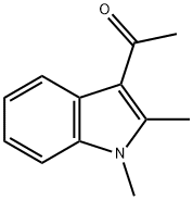 1-(1,2-ジメチル-1H-インドール-3-イル)エタノン 化学構造式