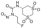 5-[3-(2-Fluoroethyl)-3-nitrosoureido]-1,3-dithiane 1,1,3,3-tetraoxide Structure