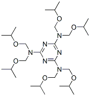 N2,N2,N4,N4,N6,N6-hexakis(propan-2-yloxymethyl)-1,3,5-triazine-2,4,6-t riamine 结构式