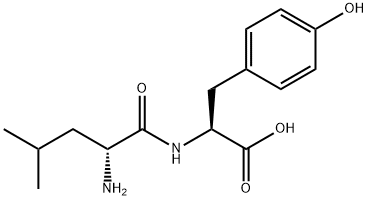 D-ロイシル-L-チロシン水和物 化学構造式