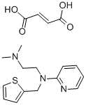 N,N-ジメチル-N'-(2-ピリジル)-N'-(2-チエニルメチル)-1,2-エタンジアミン·1.5フマル酸 化学構造式