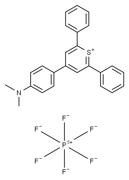 4-(p-dimethylaminophenyl)-2,6-diphenylthiopyrylium hexafluorophosphate Struktur