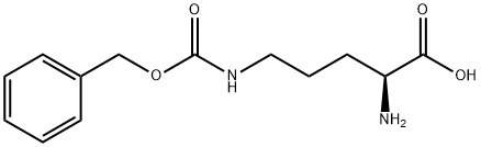 N5-[(フェニルメトキシ)カルボニル]-L-オルニチン 化学構造式