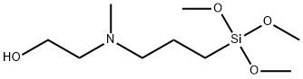 N-(羟乙基)-N-甲基氨基丙基三甲氧基硅烷 结构式