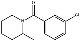 1-(3-クロロベンゾイル)-2-メチルピペリジン 化学構造式