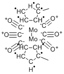 DI[(METHYLCYCLOPENTADIENYL)MOLYBDENUM TRICARBONYL] Struktur