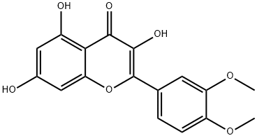 3,4'-ジメトキシ-3',5,7-トリヒドロキシフラボン 化学構造式