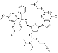 DMF-DG-CE亚磷酰胺单体, 330628-04-1, 结构式