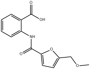 2-{[5-(メトキシメチル)-2-フロイル]アミノ}安息香酸 化学構造式