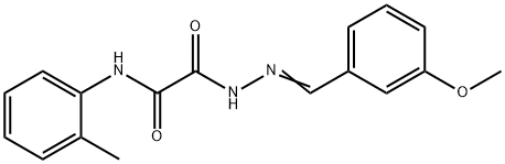 2-(2-(3-METHOXYBENZYLIDENE)HYDRAZINO)-N-(2-METHYLPHENYL)-2-OXOACETAMIDE, 330639-13-9, 结构式