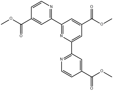 2,2':6',2''-ターピリジン-4,4',4''-トリカルボン酸トリメチル 化学構造式