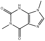 3,9-ジヒドロ-1,9-ジメチル-1H-プリン-2,6-ジオン 化学構造式