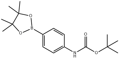 TERT-ブチル-N-〔4-(4,4,5,5-テトラメチル-1,2,3-ジオキサボロラン-2-イル)フェニル〕カルバメート 化学構造式
