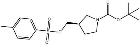 (R)-3-((甲苯磺酰氧基)甲基)吡咯烷-1-羧酸叔丁酯 结构式