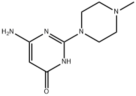 6-氨基-2-(4-甲基-1-	哌嗪)-4-嘧啶酮 结构式