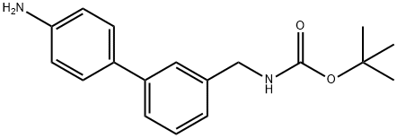 CARBAMIC ACID, [(4'-AMINO[1,1'-BIPHENYL]-3-YL)METHYL]-, 1,1-DIMETHYLETHYL ESTER Struktur