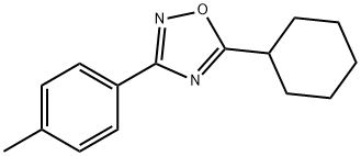 5-シクロヘキシル-3-(P-トリル)-1,2,4-オキサジアゾール 化学構造式