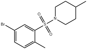 1-((5-bromo-2-methylphenyl)sulfonyl)-4-methylpiperidine Structure