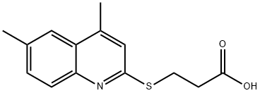 3-[(4,6-ジメチルキノリン-2-イル)チオ]プロパン酸 化学構造式