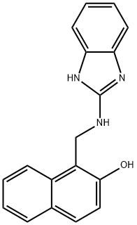 1-[(1H-ベンズイミダゾール-2-イルアミノ)メチル]-2-ナフトール 化学構造式