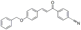 4-[3-(4-phenylmethoxyphenyl)prop-2-enoyl]benzonitrile 结构式