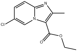 6-クロロ-2-メチルイミダゾ[1,2-A]ピリジン-3-カルボン酸エチル 化学構造式